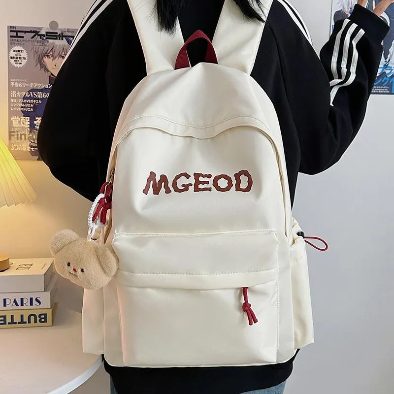 LOUIS ROYALN Nylon Backpack Unisex White/Black/Blue/Yellow/Red-2