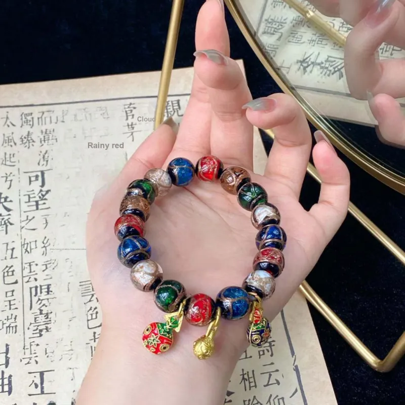 Linguanying Colored Glaze Jade Bracelets Unisex-29