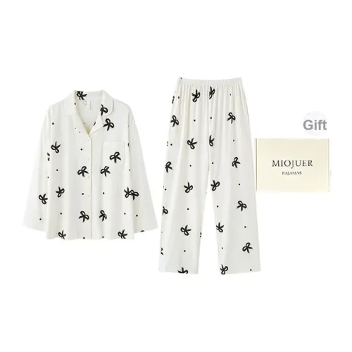 MIOJUER Пижама Подарочная коробка Женская Айвори Белый