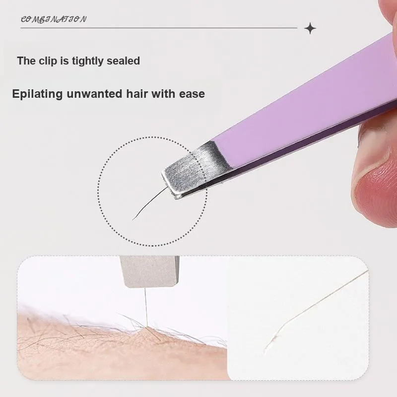 LMLTOP Eyebrow Razor And Tweezer Combination Set Ideal For Beginners Eyebrow Tools-2