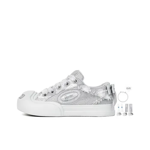 Ouder Smiler Laughs Series 'Белый лунный свет' Кружево Жемчужный бантик Противоскользящий Устойчивый к истиранию