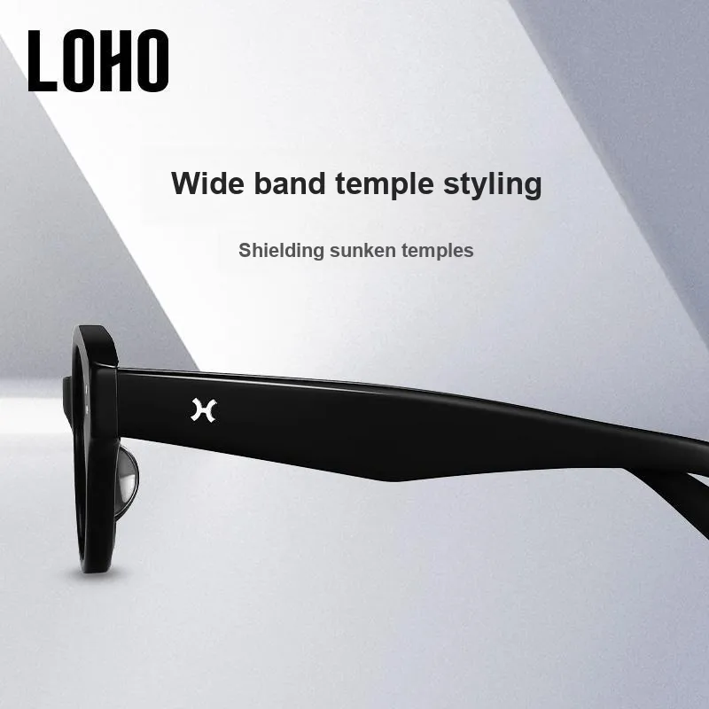 LOHO Plate Frame Cat Eye Sun Protection UV Protection Driving Sunglasses Individual Styling Women's Black-1