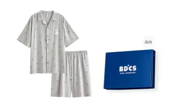 Peninsula City Pajama Set Men's Gift Box Set Light Gray