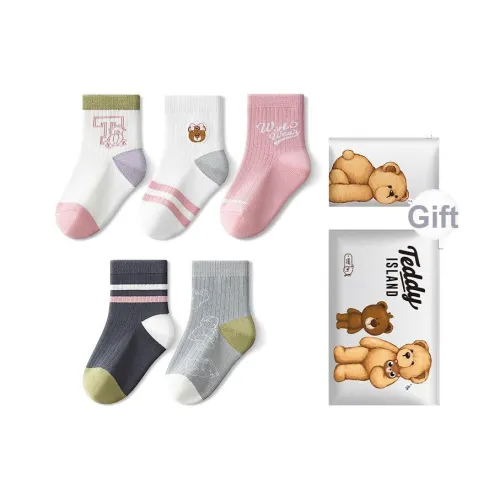 TEDDY ISLAND Смешанные цветовые 5 пар детских носков