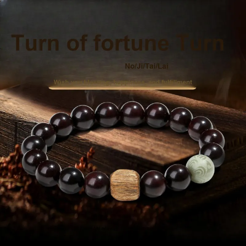 PUTUOSHANWENCHUANG Rosewood Bracelets Unisex-1