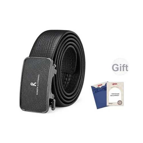 Roberta Di Camerino Ремни из крупнозернистой текстуры коровьей кожи мужской черный 3,45 см