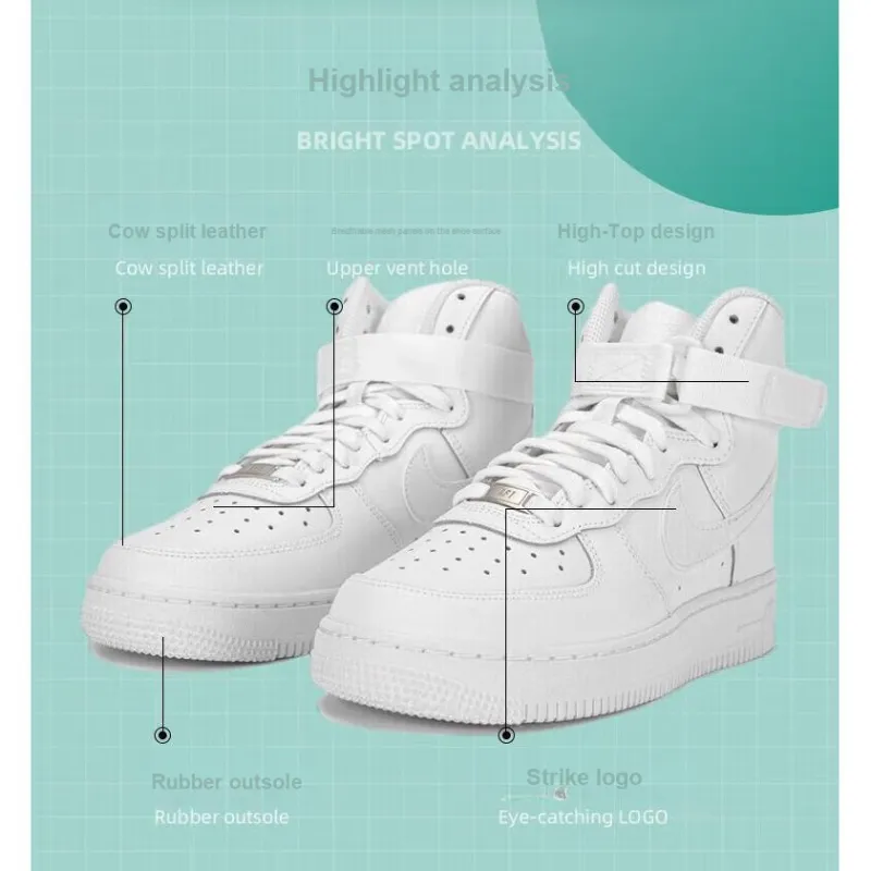 Nike Air Force 1 High LE Triple White GS-1