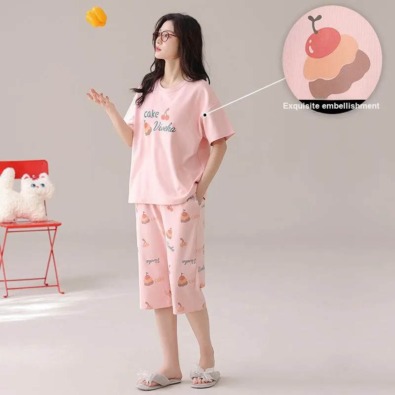 Vine Color Women's Pajama Sets-3
