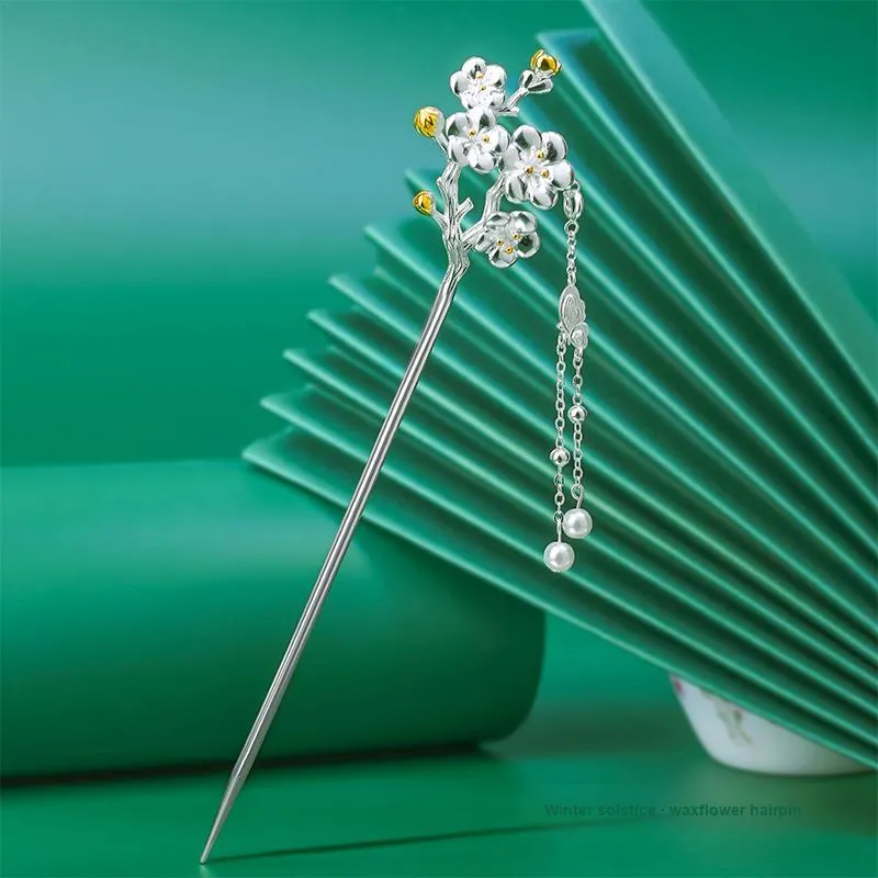 Enchanting Cat Copper Silver Plated Hairpins Women's-2