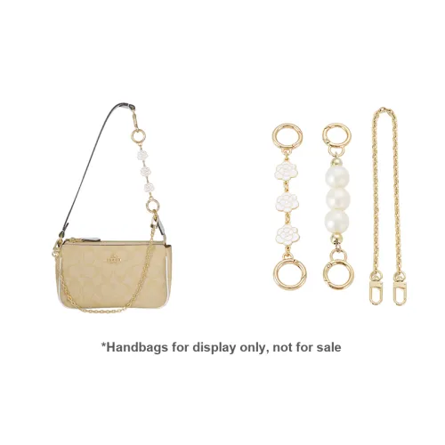 Lan Bao Fan Bag Accessories Gold-Tone Extender Chain Camellia+Pearl+Decorative Chain 15.5cm+15cm+40cm