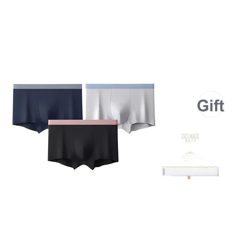 XIA.WA.ZHI.XIU Underpants Men's 3 Pack Gift Box Set-5