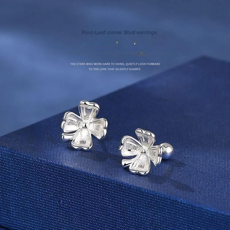 BKBU 999 Fine Silver Stud Earrings Unisex-5