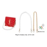 Gold-Tone Portable Pearl Chain 50cm+Gold-Tone Decorative Chain 50cm[Includes Modified Tool]