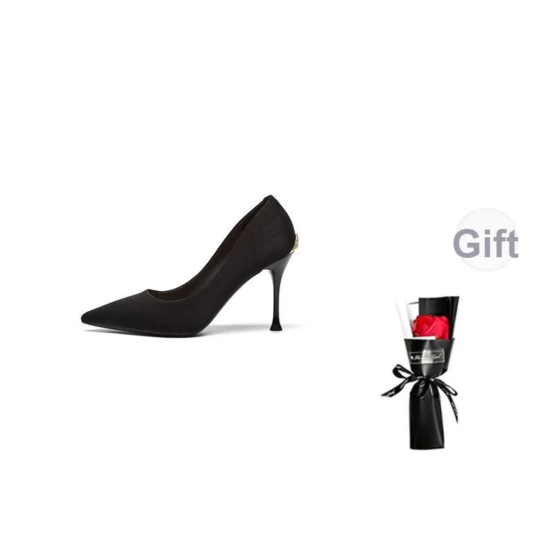 DAPHNE Slim Heel High Heels 9cm Women's Black