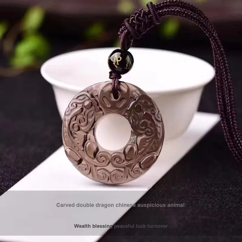 FOREVER MELODY Obsidian Necklaces Men's-2