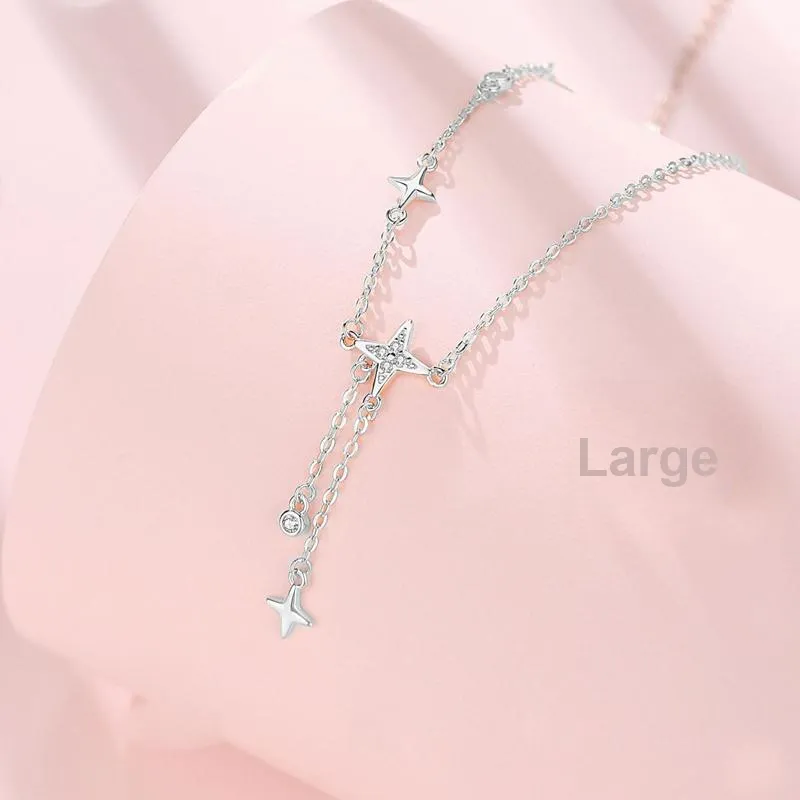 GLOIRE S925 Silver Necklaces Women's Delicate And Luxurious Versatile Elegant Sweet Style Girlish Feel Everyday Commute-3