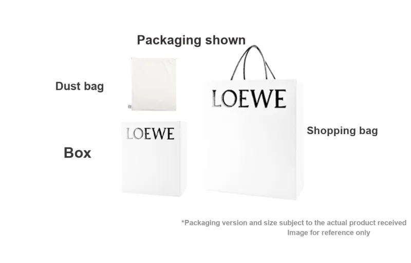 LOEWE Suna Fujita Collaboration Anagram Fabric Bag Shoulder Strap Women's Black-3