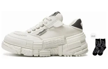 TIMESPEAK Low Top Couple Skateboard Shoes Unisex