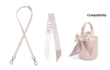Pink Strap 1.5cm Width with Silver Buckle 90-120cm+Pink Monogram Silk Scarf
