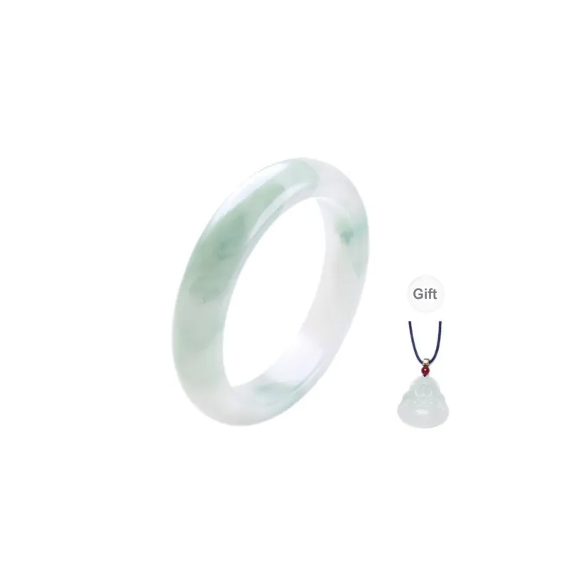 Artisan Lock Heart Jade Tianshan Jade Bangles Women's-5