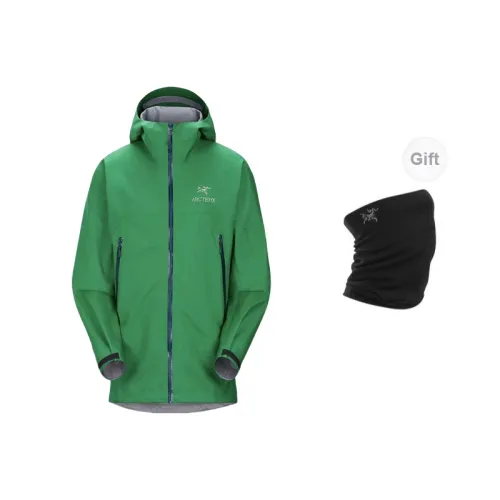 Arcteryx Beta Series Windbreaker Jackets Men Forest Green Includes Scarves