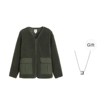 GAP Velvet-feel Coat Men's Green