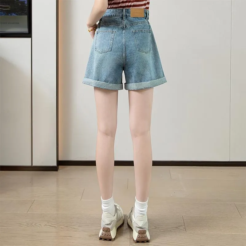 Cypress House Denim Shorts Women's Light Gray Blue-3