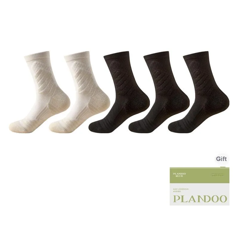 PLANDOO Mid Calf Socks Men's Shopping Bag 5 Pack-3