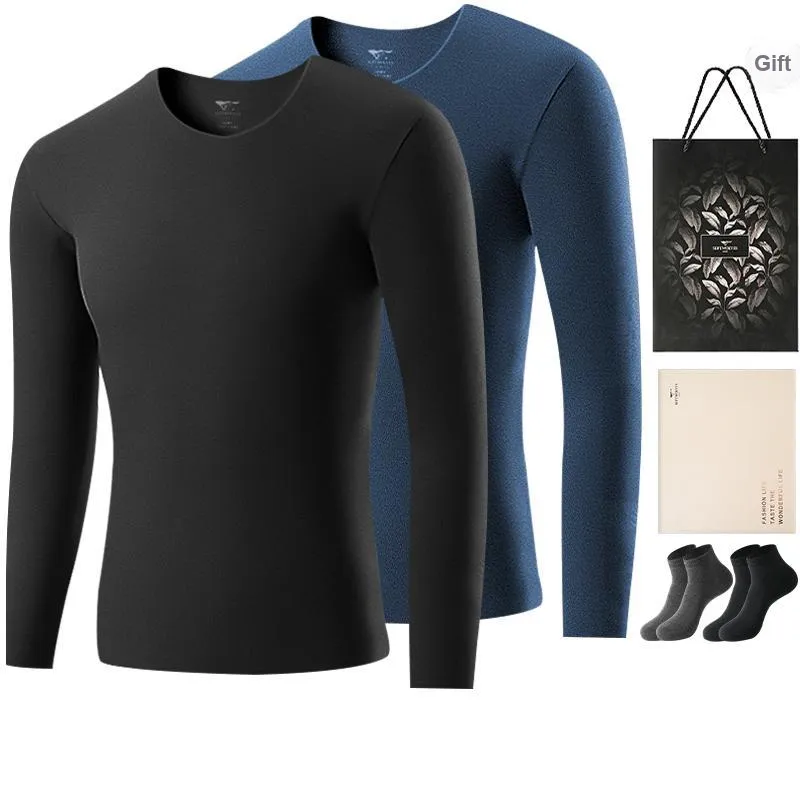SEPTWOLVES Thermal Tops Men's 2 Pack+Shopping Bag-10