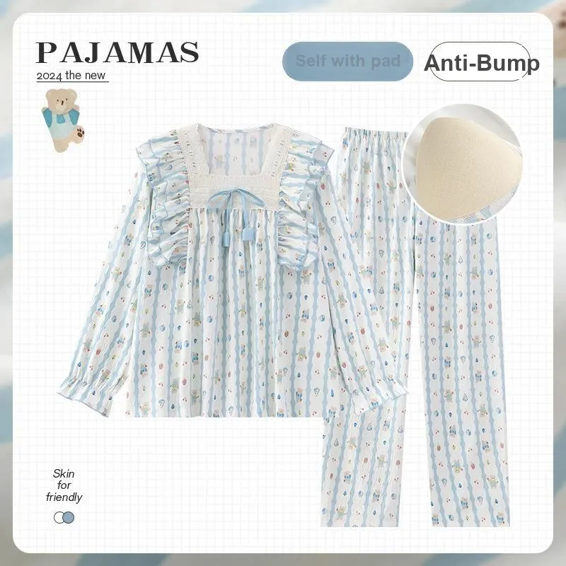 O'MESIK Pajama Set Women's Blue-1