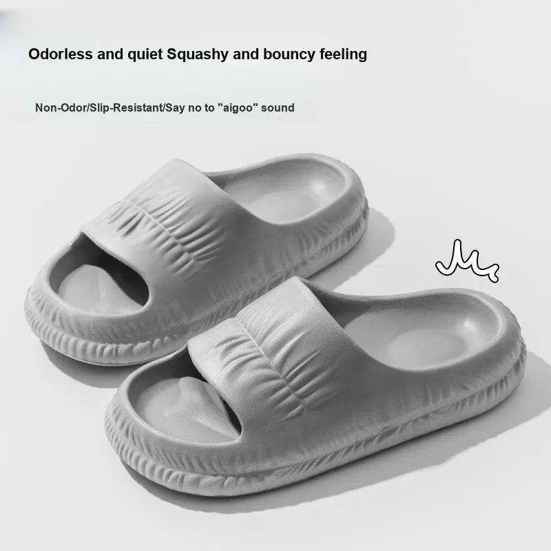 LUNNIFEIYA Platform Squashy And Bouncy Feeling Indoor Home Bathing Couple Slippers-12