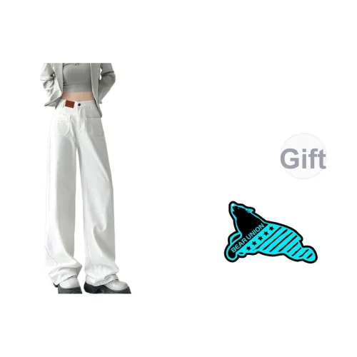 BEAR UNION Белый Унисекс Джинсы