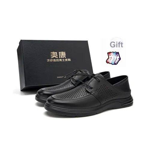 AOKANG Обувь Низкий Топ Черная Стандартная Размер Кожа Мужская