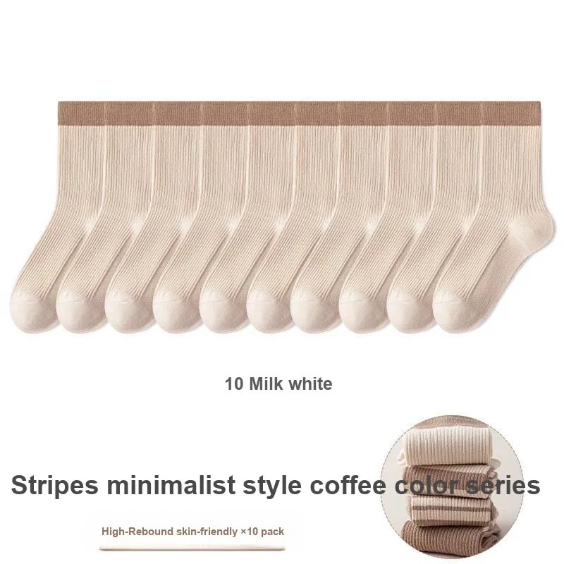 Lan Miao Mid Calf Socks Women's 10 Pack-13