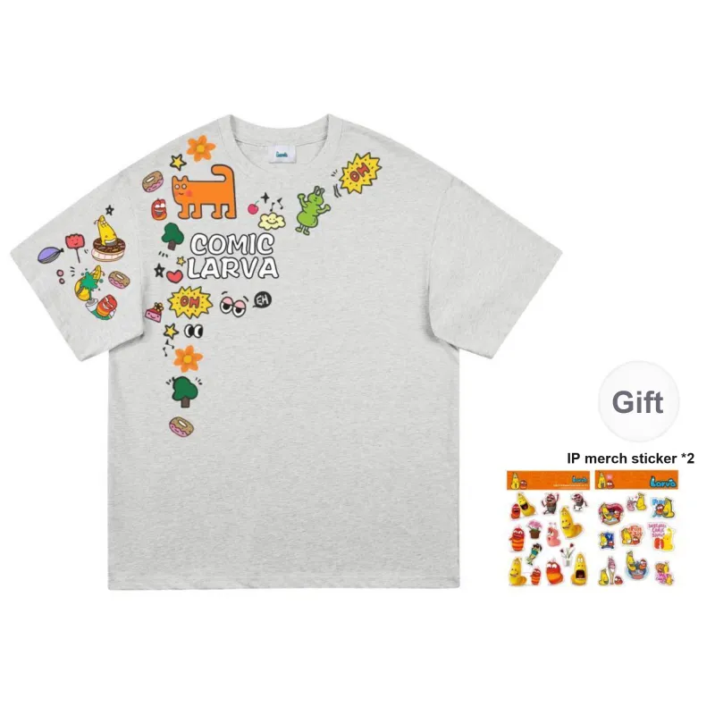 COMIC LARVA T Shirts Unisex-0
