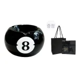 🎱 엘립티컬 블랙 8 재떨이-업그레이드[선물 박스 세트]-재떨이와 재떨이 샌드 포함