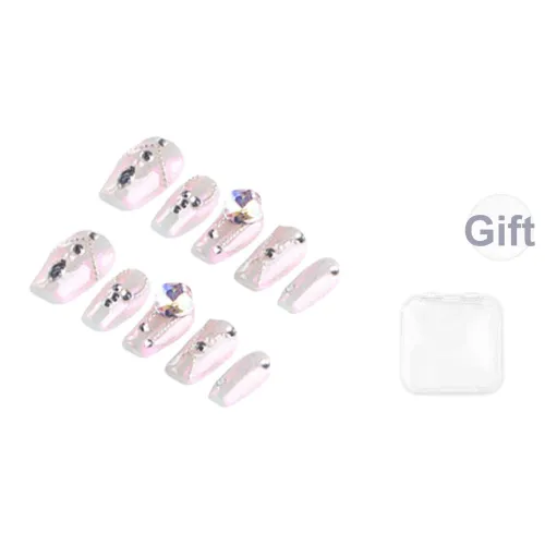 Song Biography Dreamy Aurora Premium Chain Сверкающий страз False Nail Short LADDER 20mm