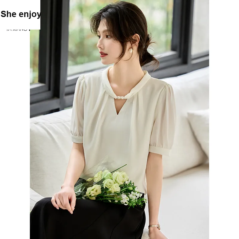 She Enjoys Chiffon Shirt Women's-3
