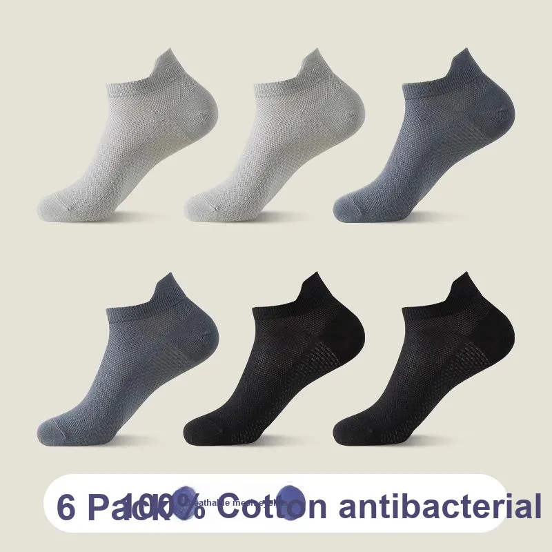 H YXIANG No Show Socks Unisex 6 Pack-3