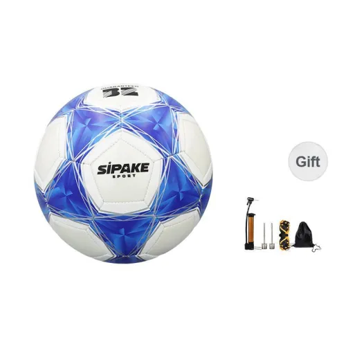 SIPAKESPORT Size 4 5 Size Soccer PU Machine Stitched Soccer Ball Unisex Blue White