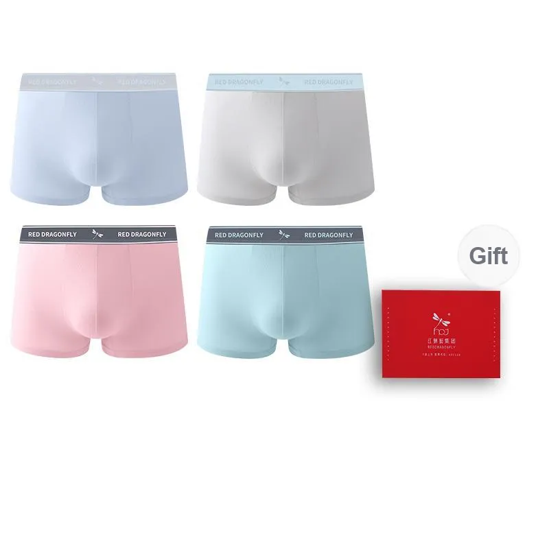 RED DRAGONFLY Cotton Panties Men's Gift Box Set Of 4-6