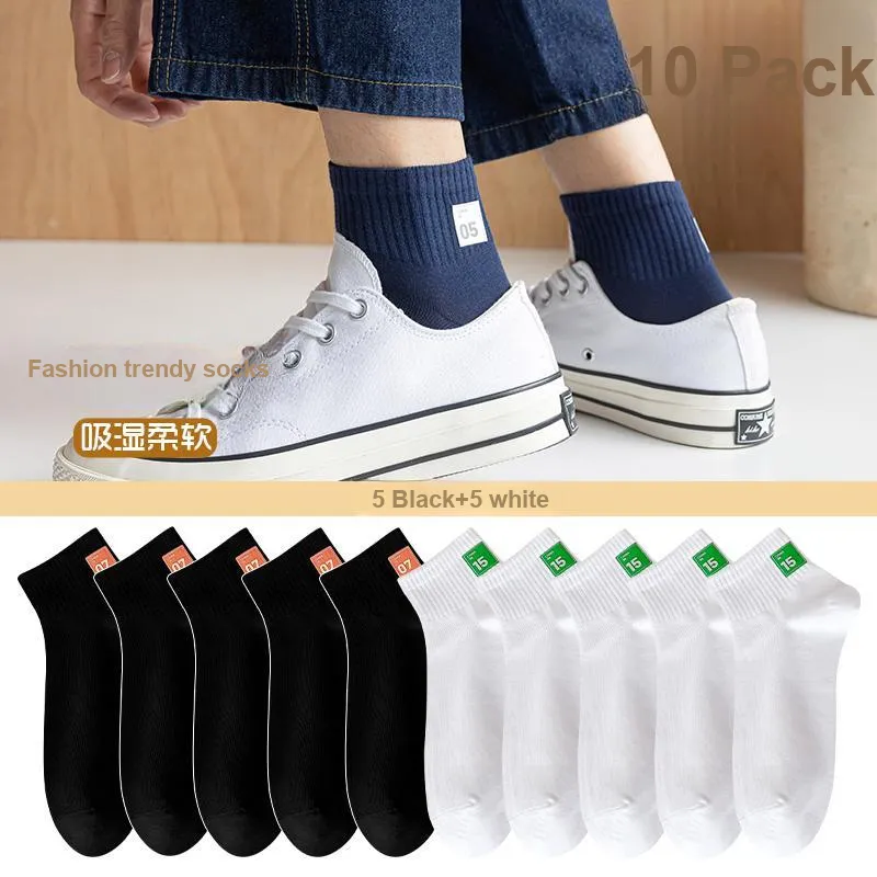 Lan Miao Mid Calf Socks Men's 10 Pack-9