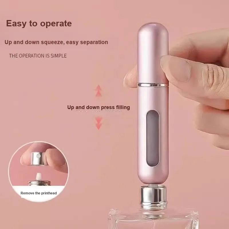 ZHENZI Perfume Travel Bottles Bottom Refillable High End Portable Press Spray Empty Bottle Sample-8
