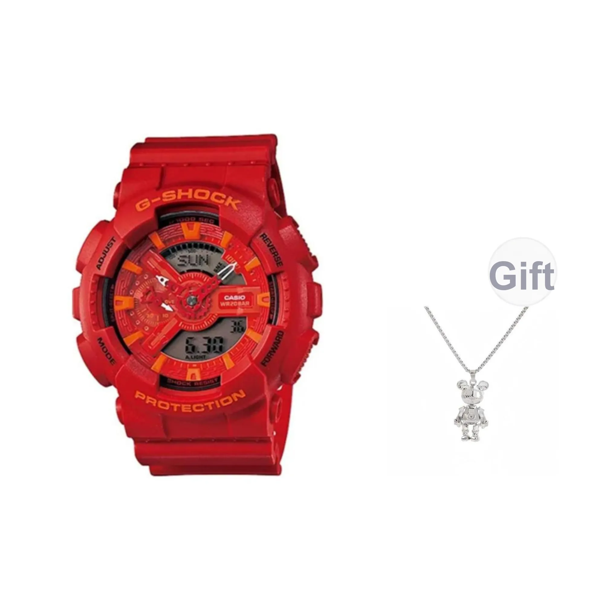 Шок Кварцевый Механизм Часы Унисекс Красный Циферблат