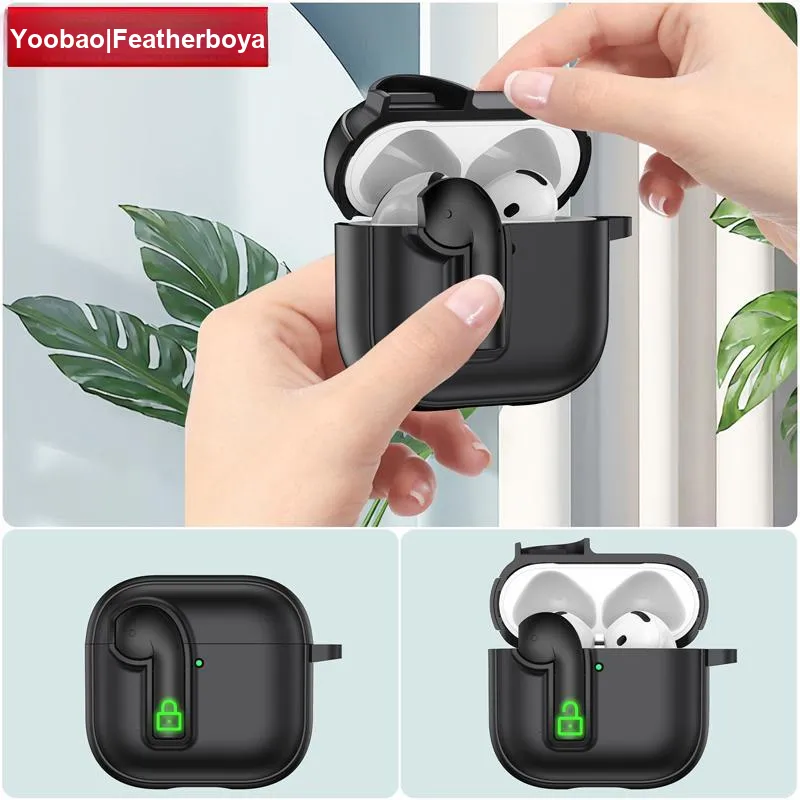 Yoobao Compatibility Apple AirPods 4/1/2/3 Generation/AirPods Pro/Pro 2 TPU Minimalist Headphone Cases-3