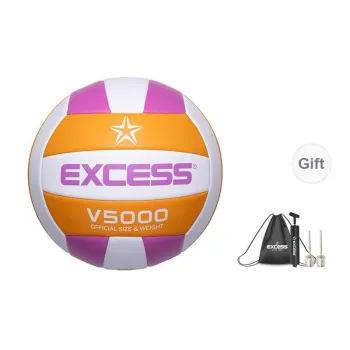 EXCESS PVC Size 5 Ball Volleyball Unisex Purple Orange White