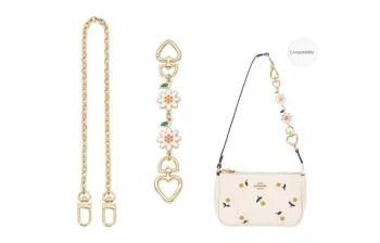 Lan Bao Fan Alloy Bag Accessory, Modified Extension Chrysanthemum Chain Women's Gold