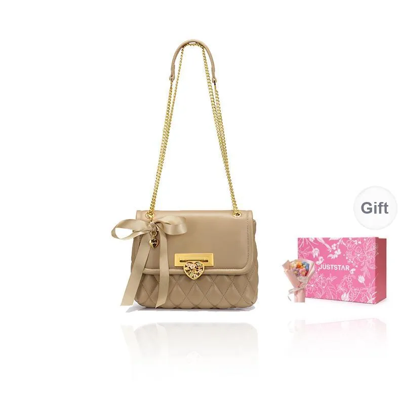 JUST STAR Leather Shoulder Bag Crossbody Bag Women's Multicolor-0