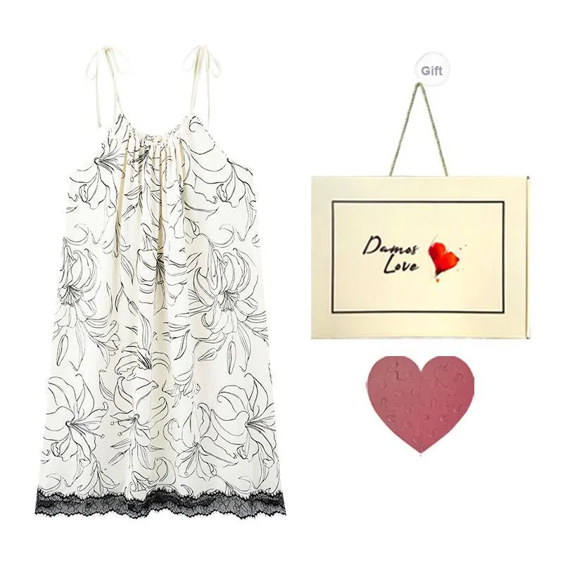 DAMOS·LOVE Nightgown Women's Gift Box Set White