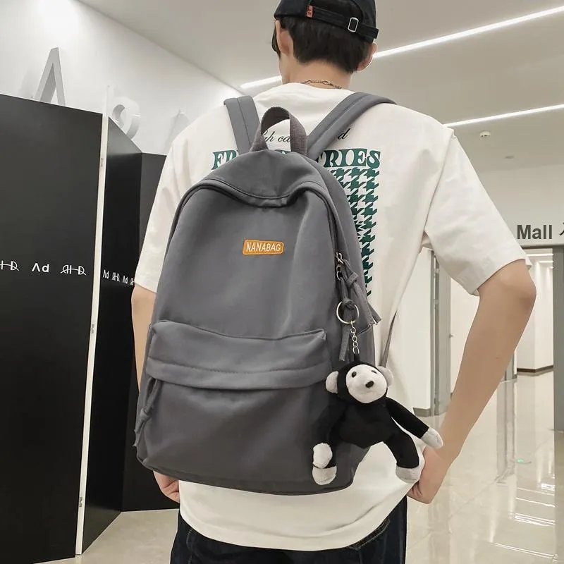 Wolfhorse Nylon Backpack Regular Unisex Black/Gray-8